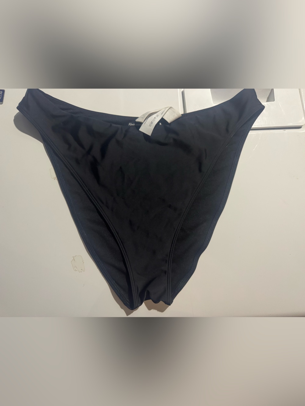 Abercrombie & Fitch Black High-Cut Bikini Bottom